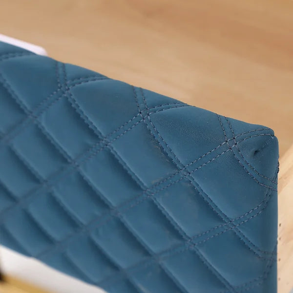 Blue 2 Drawers Bedroom Nightstand with Electronic Lock Stainless Steel Base