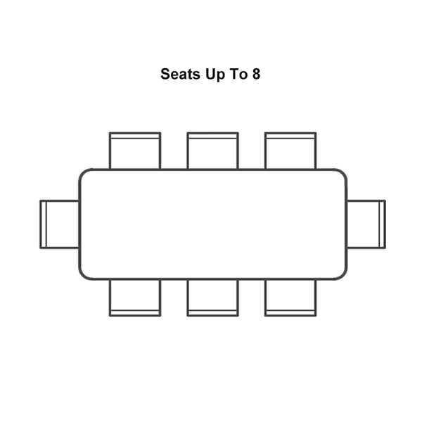 Table de salle à manger en faux marbre blanc de 71 po pour base à 8 croissants en pierre frittée