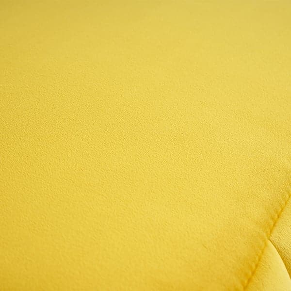 Pouf carré contemporain Ottoman rembourré en velours avec repose-pieds en jaune
