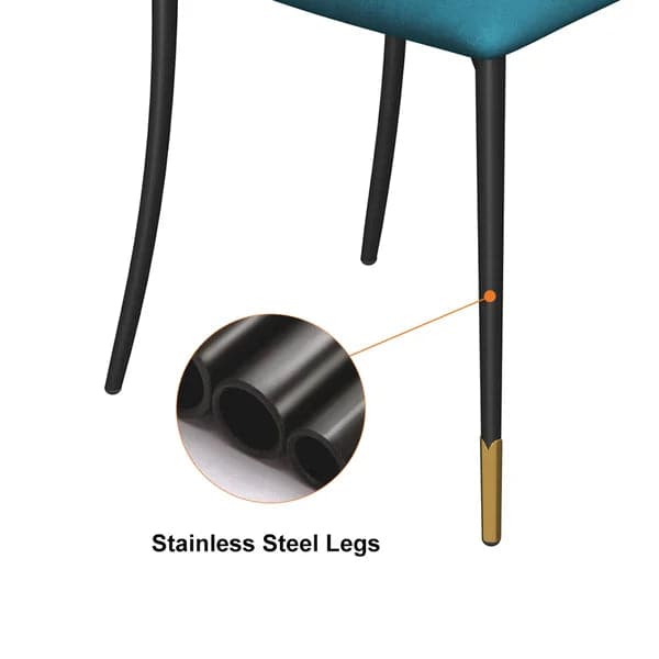 Chaise de salle à manger de chaise latérale verte à dossier croisé rembourrée de style Empire