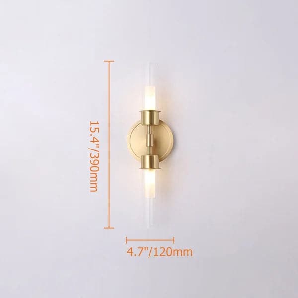 Modern Brass 2-Light Wall Sconce Bedroom Light