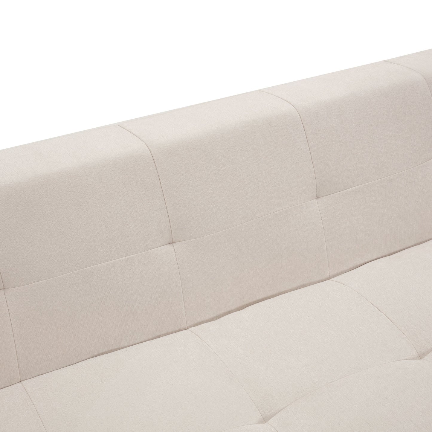 110.2" L-Shaped Modular Combination Living Room Sofa Set, Modern Minimalist Sofa 2pcs in Beige