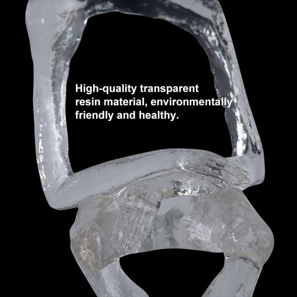 Sculpture de personnes abstraite moderne en résine transparente de 12 pouces, ornement décoratif pour salon artistique