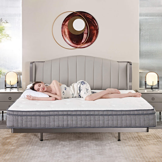 Zero-feeling Breathable Roll-Packed Compressed Mattress with Independent Pocket Spring and Dynamic Sponge in Full Size Queen Size King Size