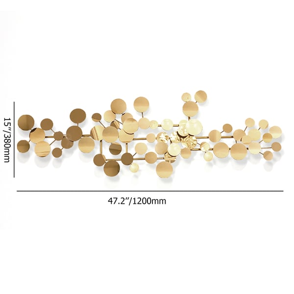 Décoration murale avec figurine géométrique de Style moderne, 1 pièce, décoration murale en fer doré