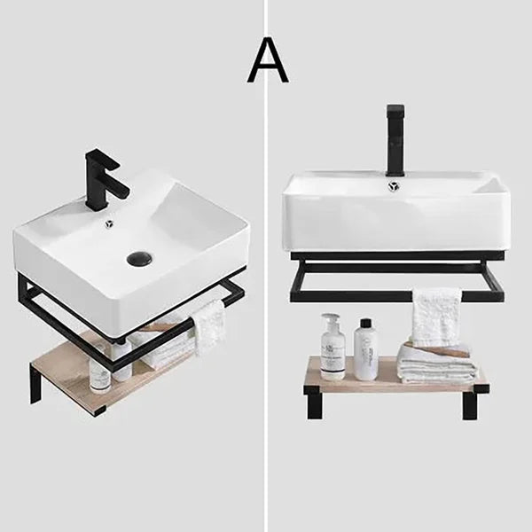 Floating Bathroom Vanity with Top with Sink Modern Single Sink Vanity#A