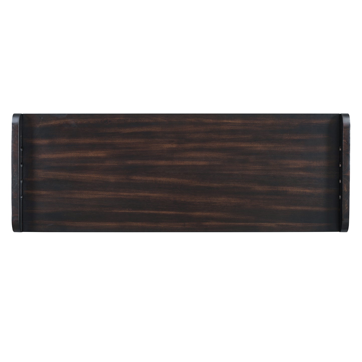 TREXM Rustic Storage Bench with 2 Drawers, Hidden Storage Space, and 3 False Drawers at the Top, Shoe Bench for Living Room, Entryway (Espresso)