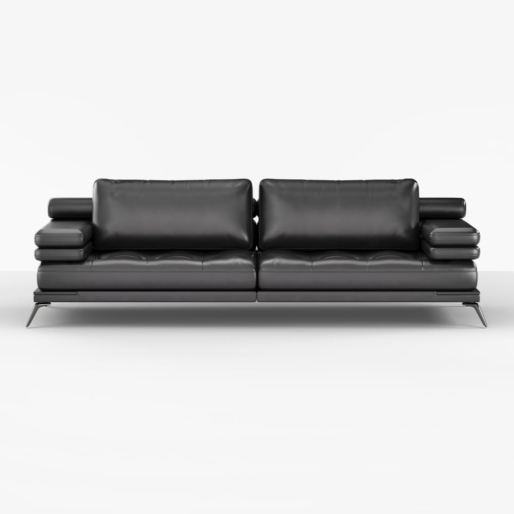 102" Faux Leather Convertible 3 Seater Sleeper Sofa