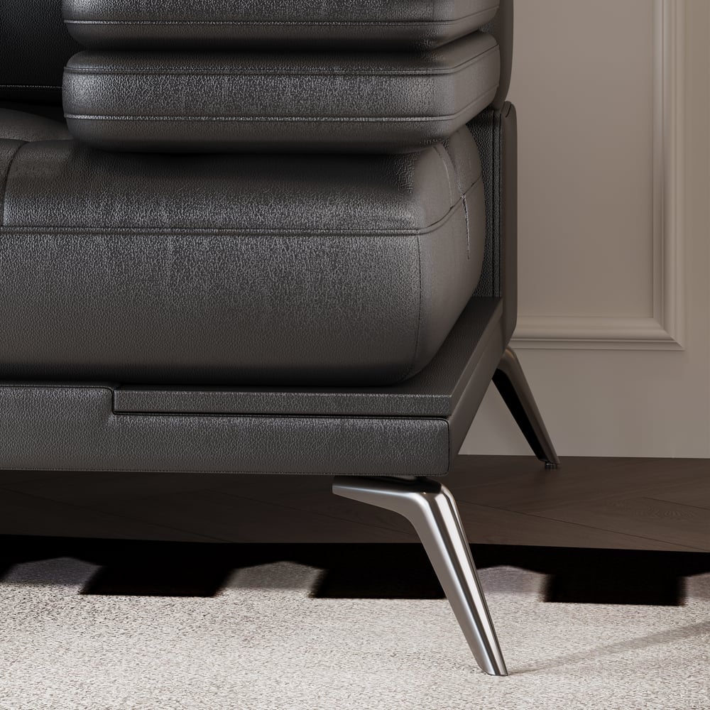 102" Faux Leather Convertible 3 Seater Sleeper Sofa