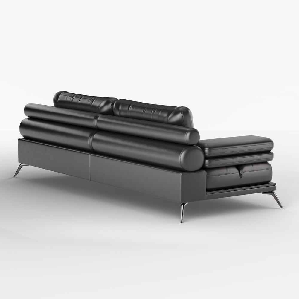 102" Faux Leather Convertible 3 Seater Sleeper Sofa