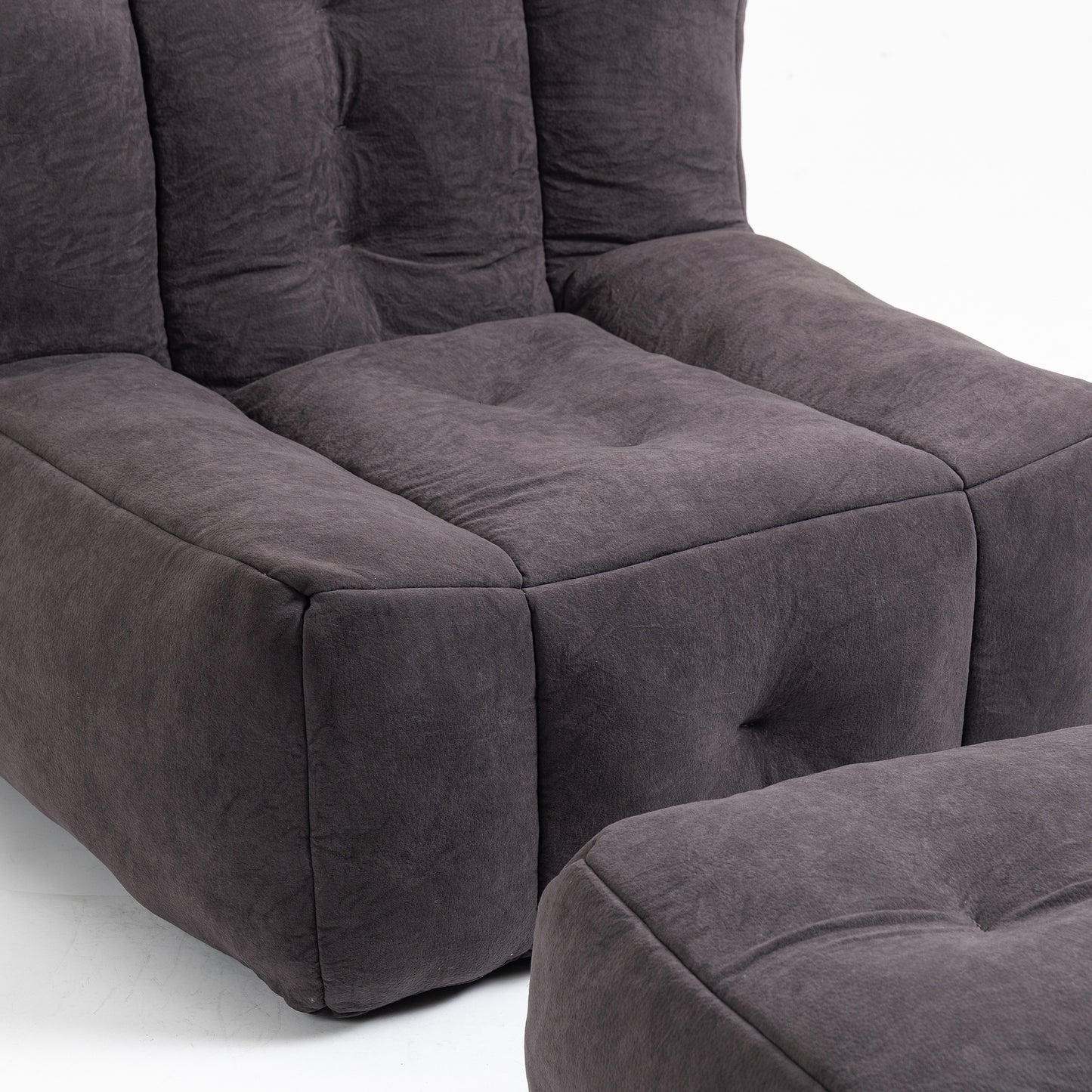 Fauteuil poire moelleux, pouf confortable pour adultes et enfants, fauteuil poire super doux avec mousse à mémoire de forme et pouf, fauteuil poire intérieur moderne pour salon, chambre à coucher, appartement