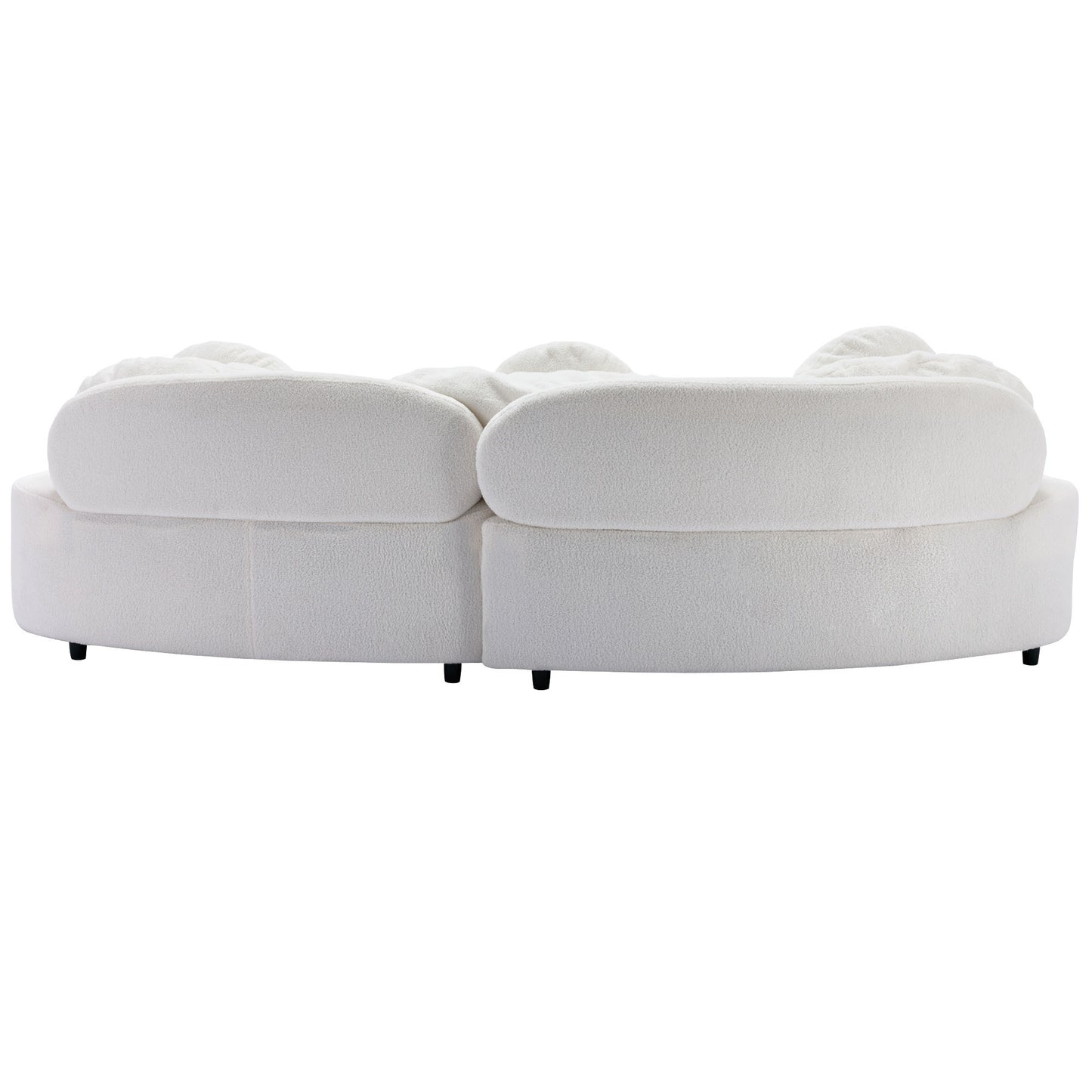 103.9" Modern Living Room Sofa Lamb Velvet Upholstered Couch Furniture for Home or Office, Beige