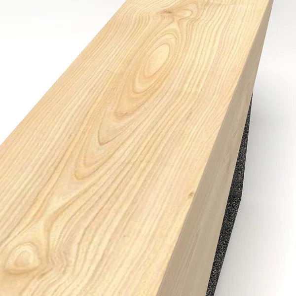 59 Inch Rustic Wooden Bench 3-Person Seat Bench for Entryway with Metal Base Rustic