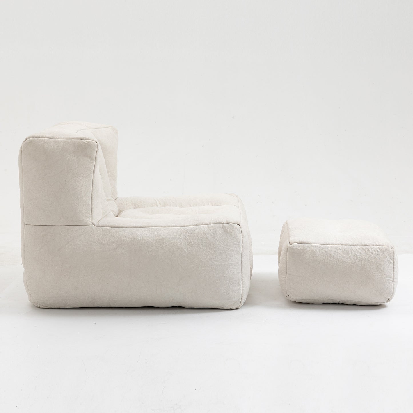Fauteuil poire moelleux, pouf confortable pour adultes et enfants, fauteuil poire super doux avec mousse à mémoire de forme et pouf, fauteuil poire intérieur moderne pour salon, chambre à coucher, appartement