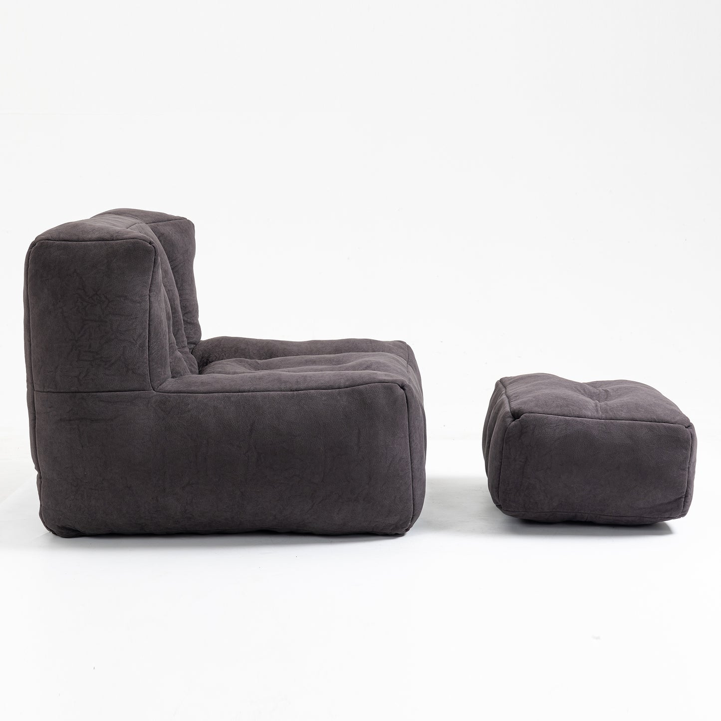 Fauteuil poire moelleux, pouf confortable pour adultes et enfants, fauteuil poire super doux avec mousse à mémoire de forme et pouf, fauteuil poire intérieur moderne pour salon, chambre à coucher, appartement
