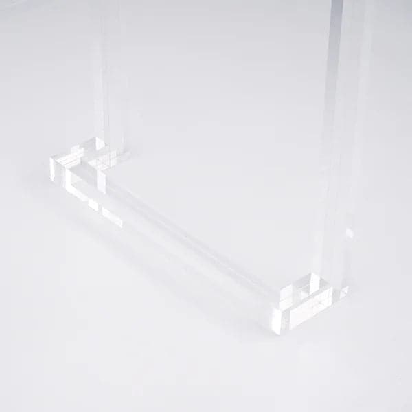 47.2" Modern Rectangular Clear Tempered Glass Office Writing Desk