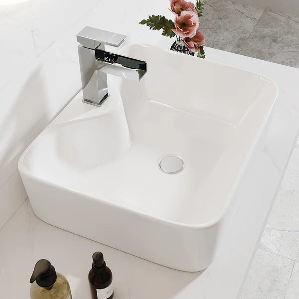 Modern Floating Bathroom Vanity Set With Single Sink White and Walnut
