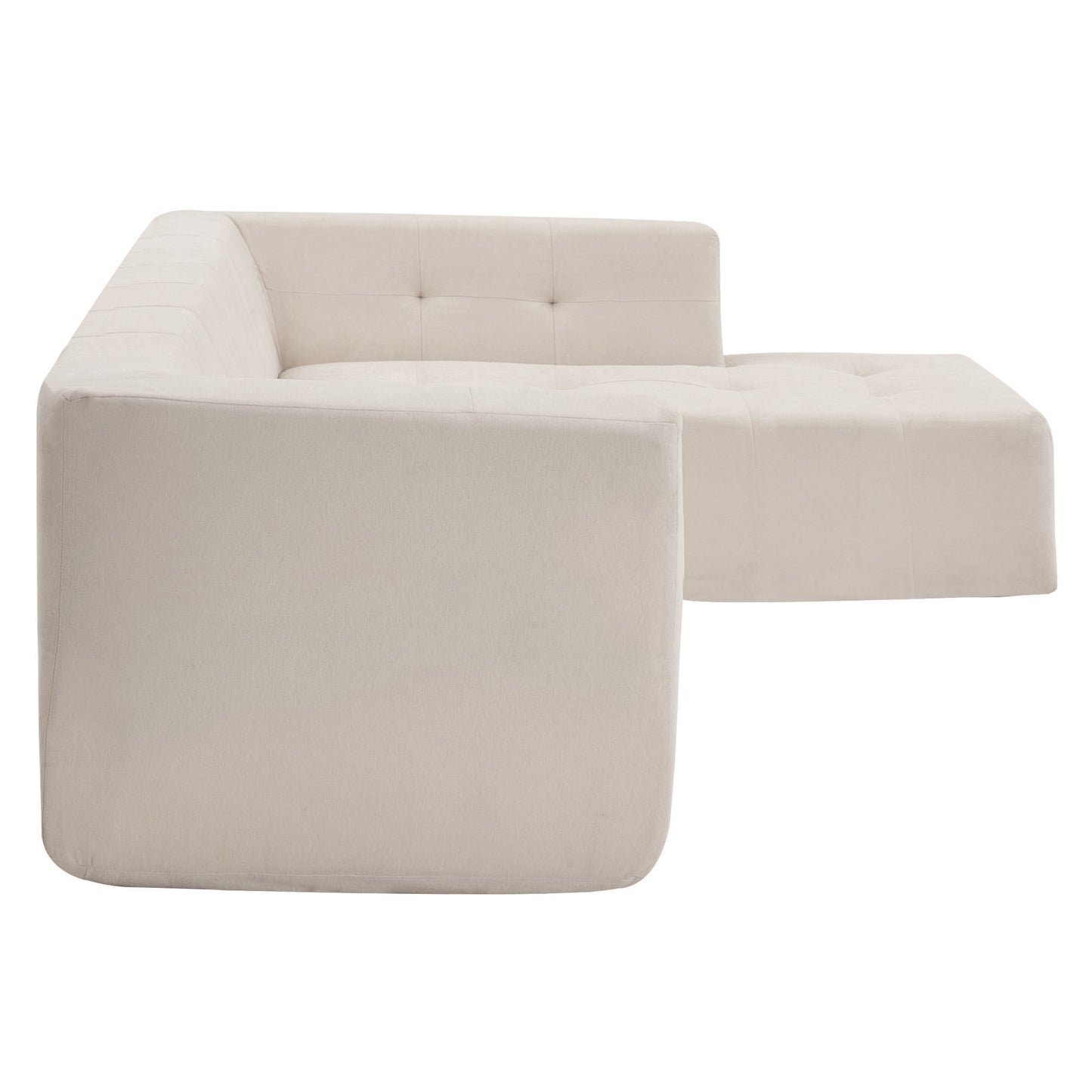 110.2" L-Shaped Modular Combination Living Room Sofa Set, Modern Minimalist Sofa 2pcs in Beige