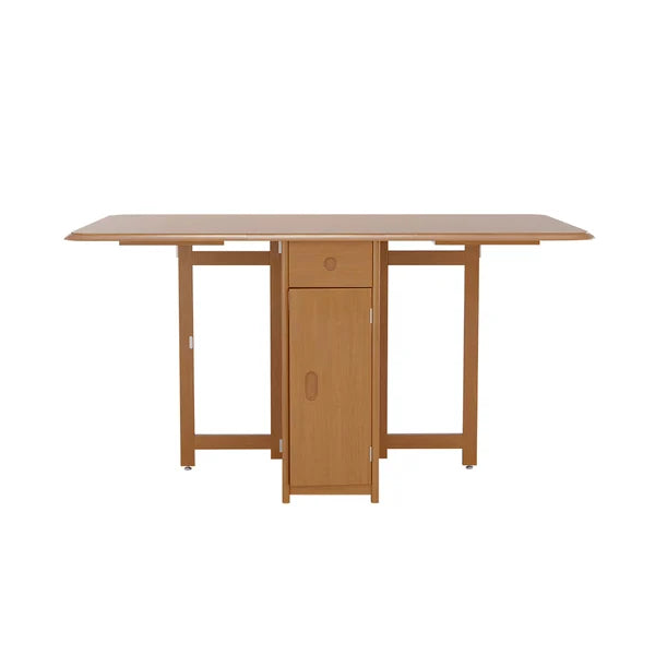 Ensemble de table à manger pliante moderne en bois massif de 57 po, 5 pièces, à abattant avec 4 chaises
