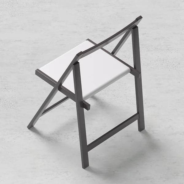 Ensemble de table à manger pliante en bois rectangulaire gris moderne de 59 po avec chaise, 5 pièces