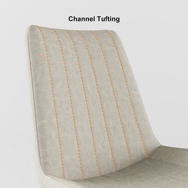 Modern White Dining Room Chairs Upholstered PU Leather (Set of 2)