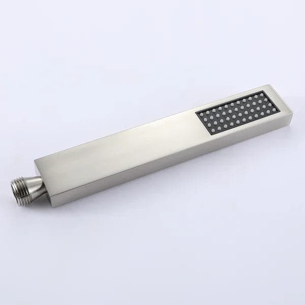 Waterfall Wall-Mount Tub Filler Faucet Single Handle and Handshower Brushed Nickel