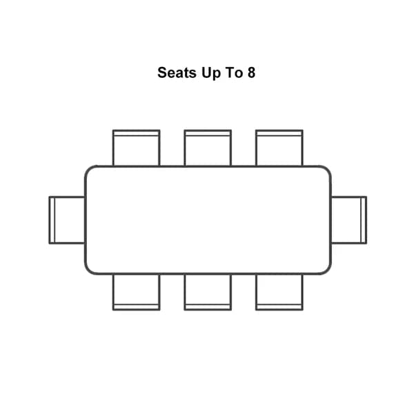 79 Inch Farmhouse Concrete Gray Wooden Dining Table for 8 Person Double Pedestal