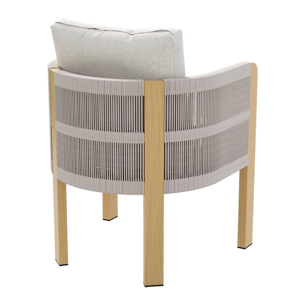 7 Pieces Aluminum Outdoor Dining Set with Extendable Top Table Woven Armchair for 6