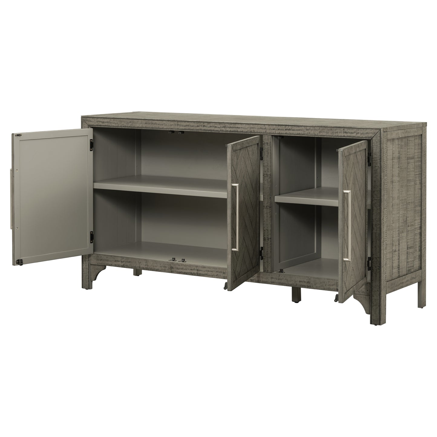Modern Designed Sideboard Storage Cabinet with Adjustable Shelves - Ideal for Living Rooms and Entrances