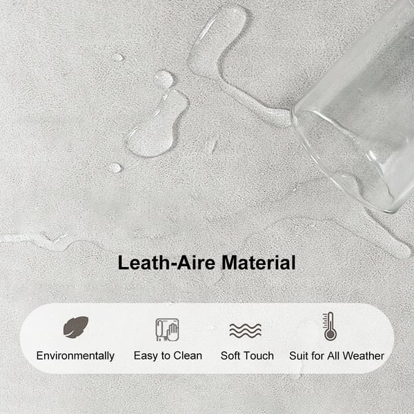 94.5" Gray Pull Out Sofa Bed Convertible Leath-Aire Sleeper with Lift-top Coffee Table