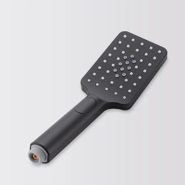 Black Modern Wall Mounted Waterfall Shower System Solid Brass with Handheld Shower