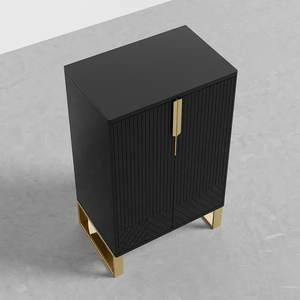 Black Shoe Cabinet Narrow Rectangular Entryway Storage Cabinet 12 Shelves