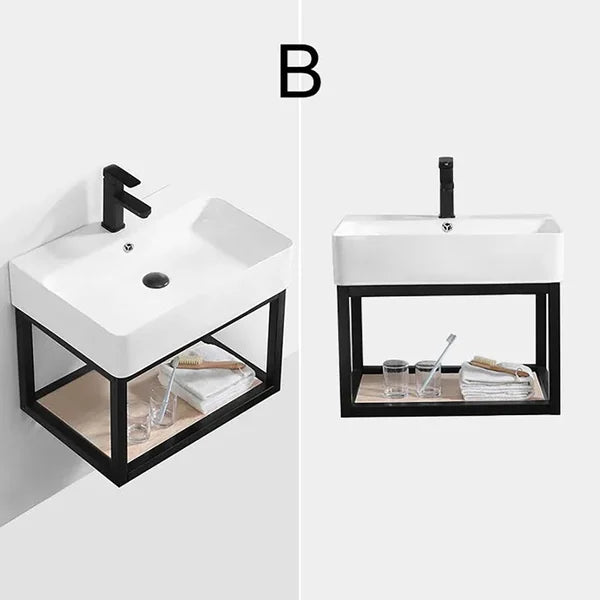 Floating Bathroom Vanity with Top with Sink Modern Single Sink Vanity#B