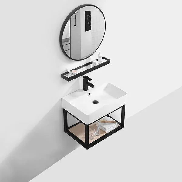Floating Bathroom Vanity with Top with Sink Modern Single Sink Vanity#B