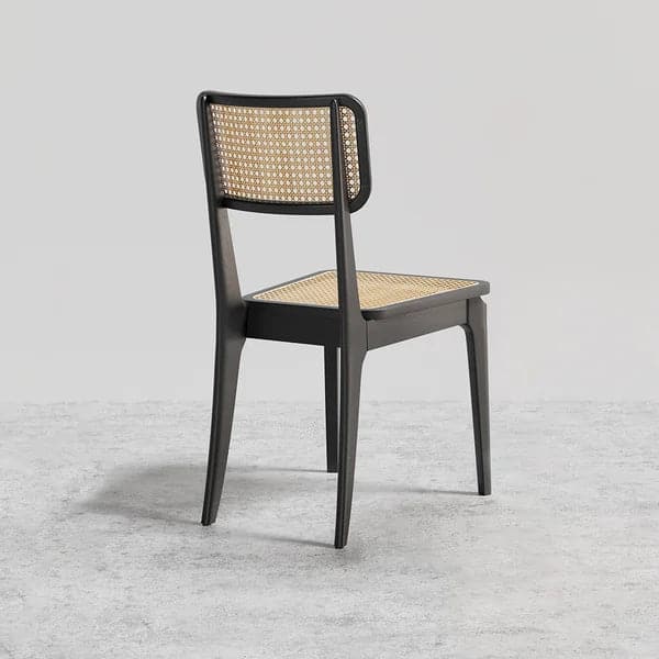 Modern Black Dining Chair Rattan Ash Dining Chair