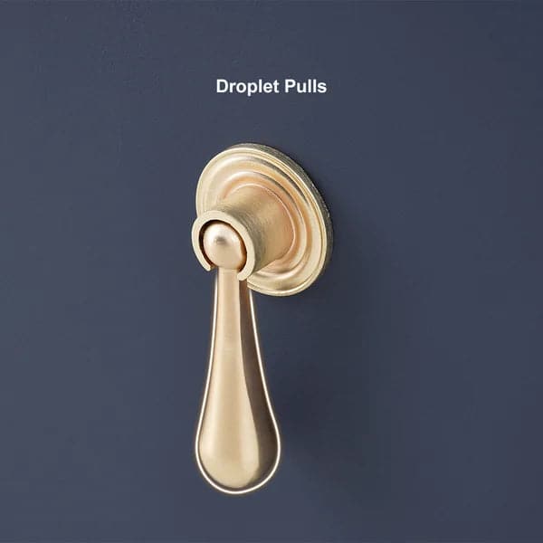 Modern Blue 3-Drawer Nightstand Narrow Bedside Table with Faux Leather Upholstery