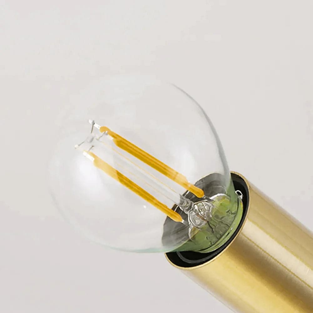 Modern Gold 12-Light Sputnik Semi Flush Mount Light with Hanging Rod