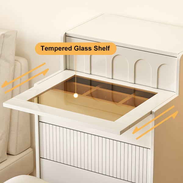 Modern Mini White Makeup Vanity Set Dressing Table with Mirror & Stool