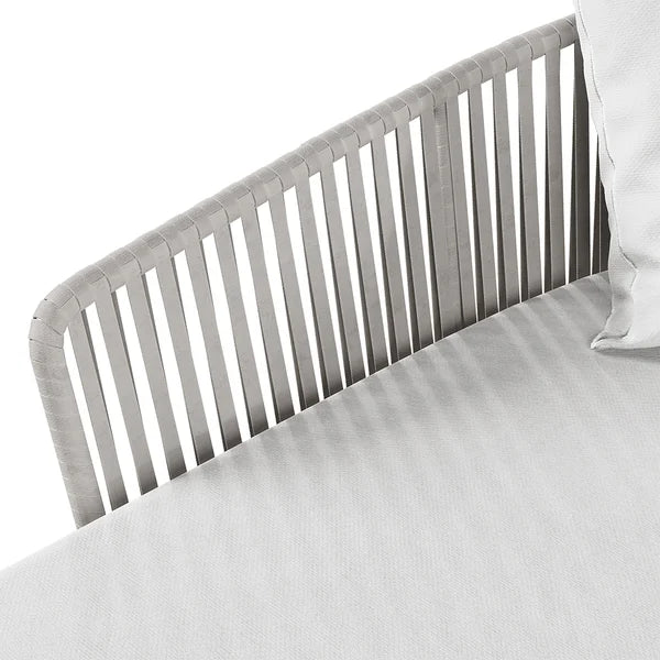 Modern Style Rattan Outdoor Daybed with Cushion Pillow#Gray