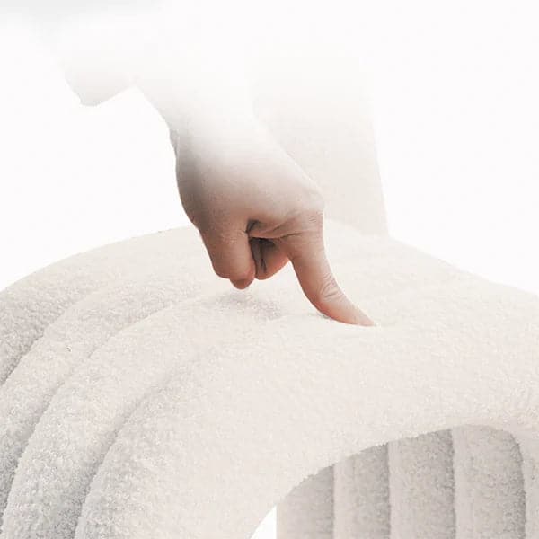  Modern White Teddy Velvet Dining Room Chair Side Chair (Set of 2)