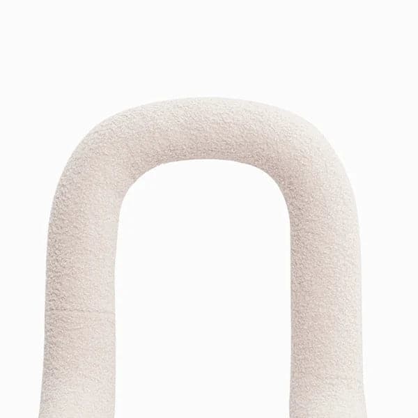  Modern White Teddy Velvet Dining Room Chair Side Chair (Set of 2)