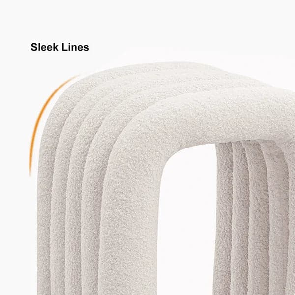  Modern White Teddy Velvet Dining Room Chair Side Chair (Set of 2)