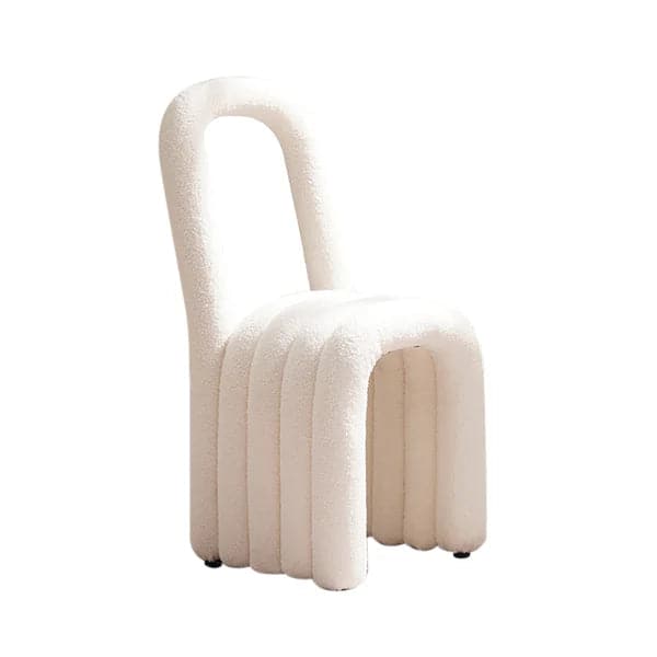  Modern White Teddy Velvet Dining Room Chair Side Chair (Set of 2)