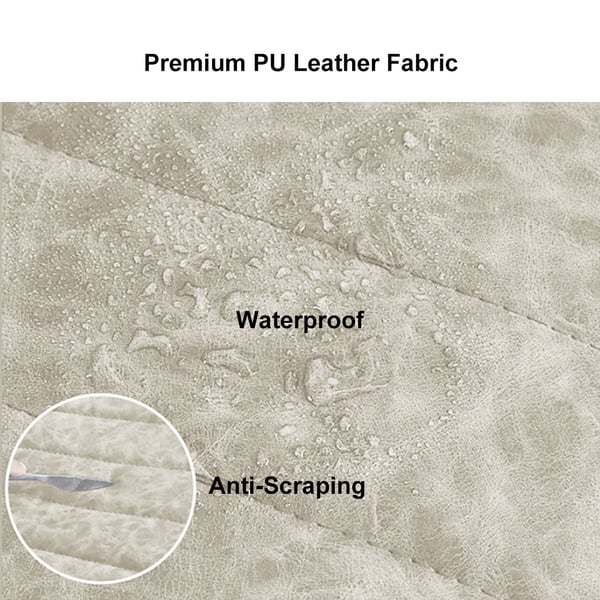 Modern White Dining Room Chairs Upholstered PU Leather (Set of 2)