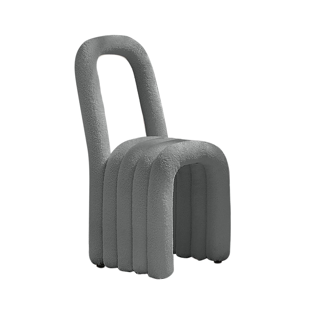 Modern Gray Teddy Velvet Dining Room Chair Side Chair (Set of 2)