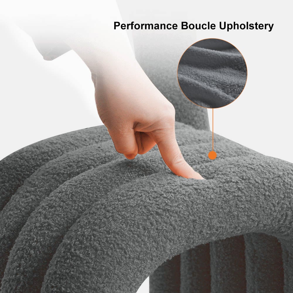 Modern Gray Teddy Velvet Dining Room Chair Side Chair (Set of 2)