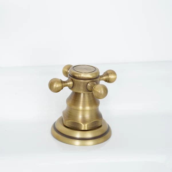 Traditional Double Handle Bathroom Widespread Sink Faucet Victorian Spout