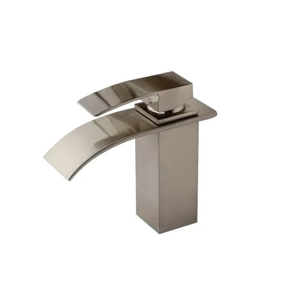 Waterfall 1-Handle Single Hole Lavatory Faucet Bathroom Sink Faucet Brushed Nickel