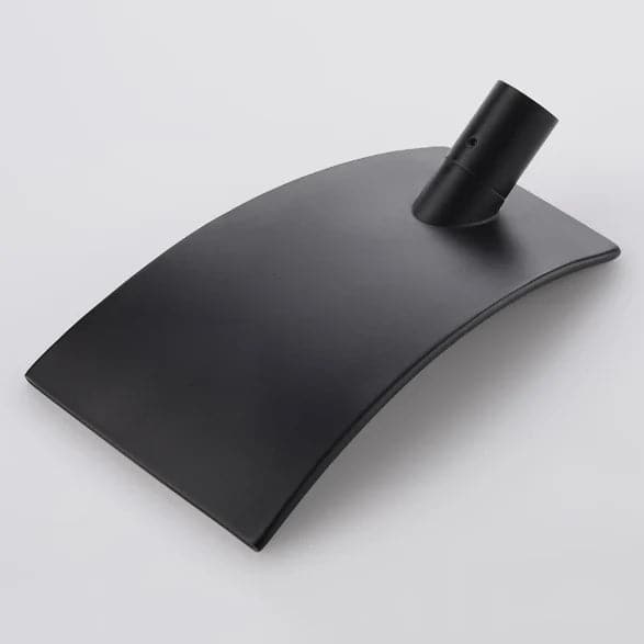 Waterfall Wall-Mount Tub Filler Faucet Single Handle and Handshower Matte Black