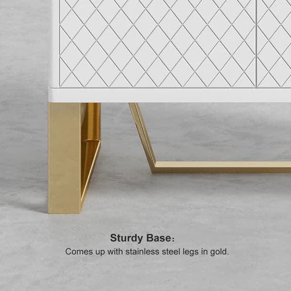 White Modern Shoe Cabinet with Doors Entryway Cabinet for Shoes